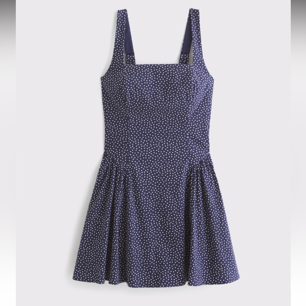 Abercrombie - Navy Polka Dot Dress